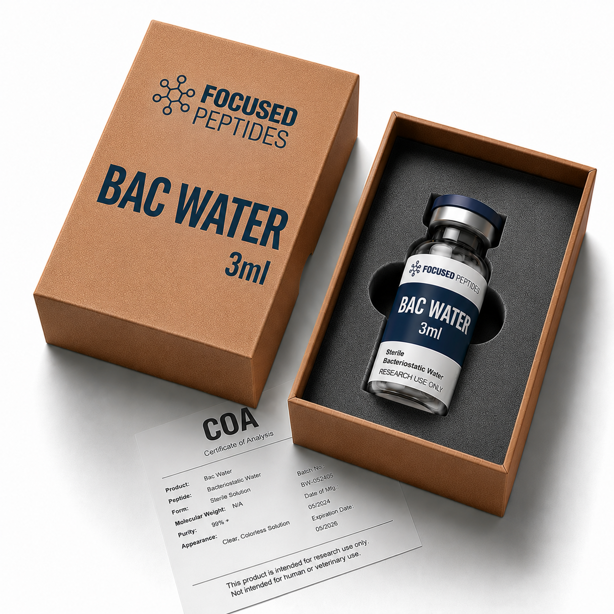 Bacteriostatic Water (3ml, 10ml)